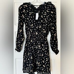 NWT American‎ Eagle Long Sleeve Faux Wrap Floral Dress Size XS